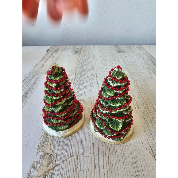 Vintage mini tree garland red‎ village set Xmas decor - Picture 2 of 8